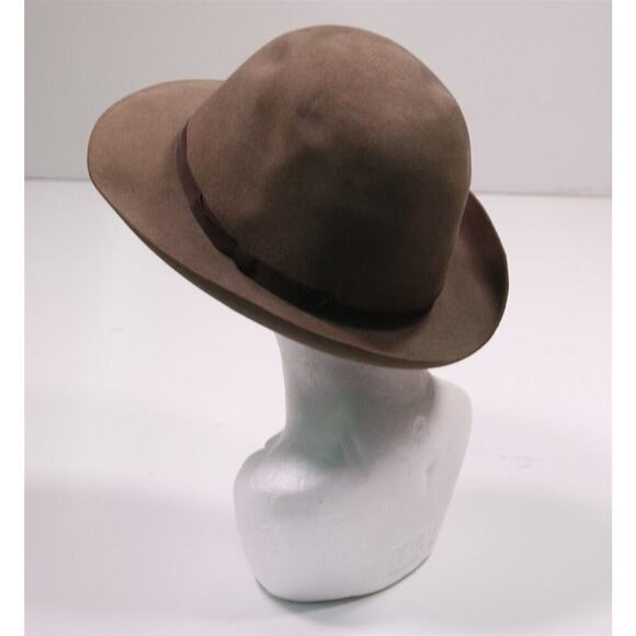 Paul Stuart by Fortnighter Brown Felt Fedora Made in England 60 - 7 3/8 - Picture 3 of 6